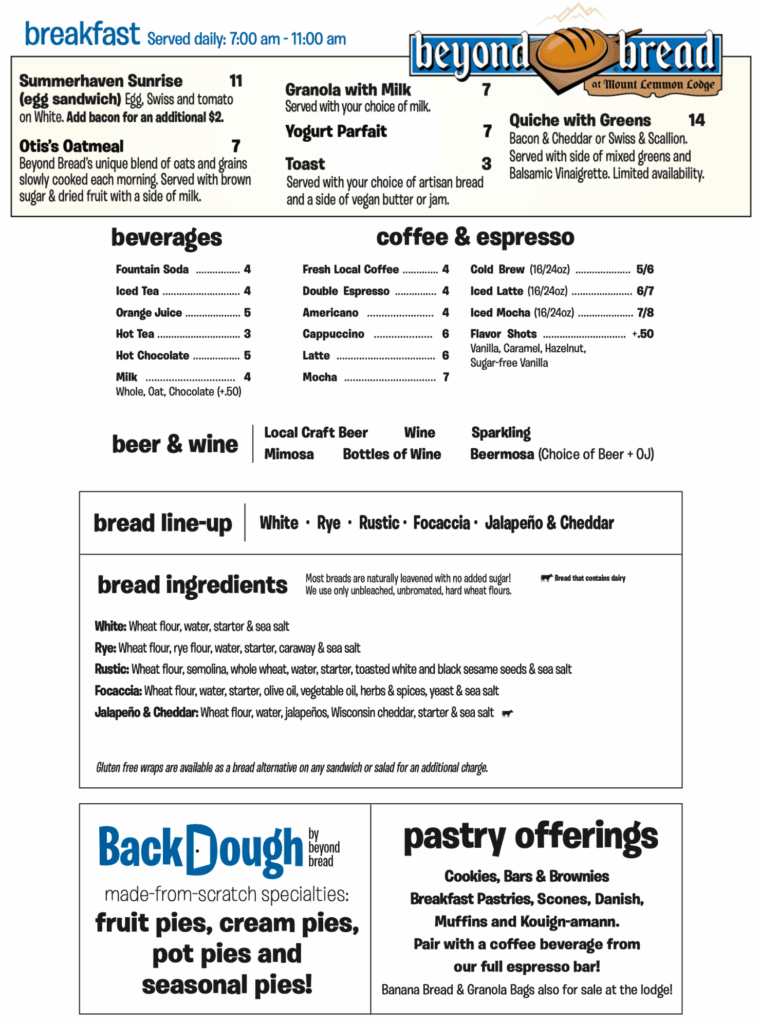 Beyond-Bread-breakfast-drinks-Menu-for-Mount-Lemmon-Lodge