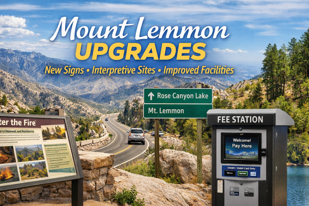 Mount Lemmon visitor improvements with New signs and interpretive displays