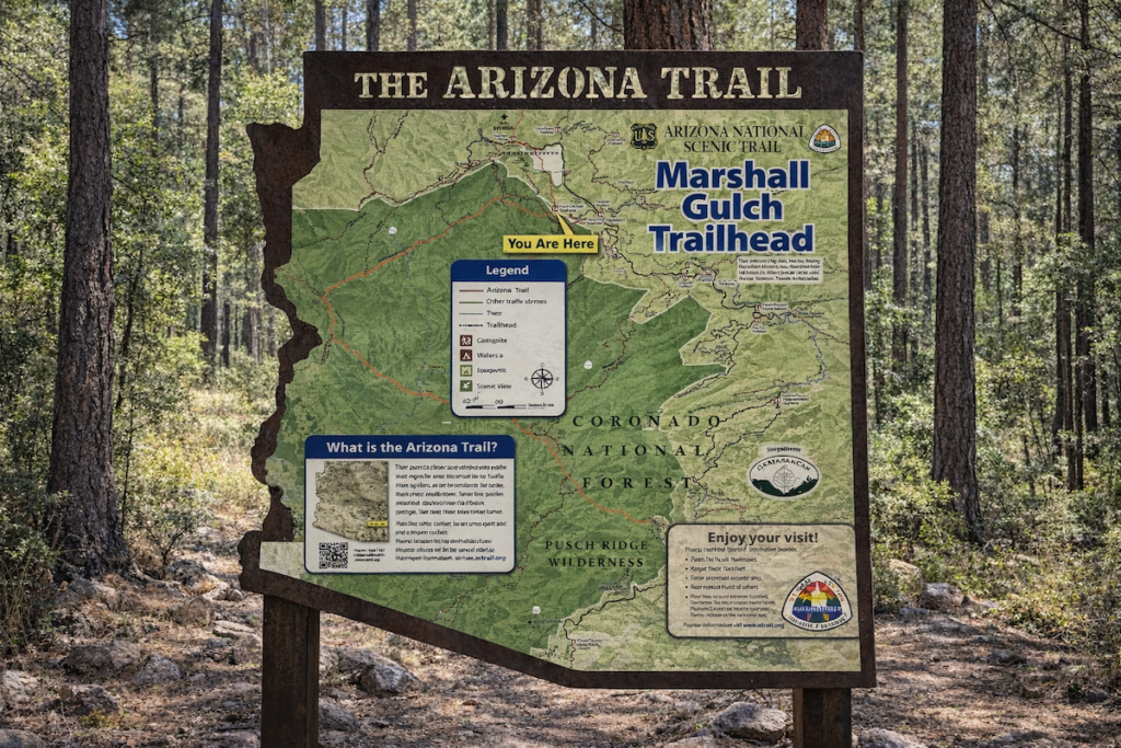 The Arizona Trail passage 11 sign