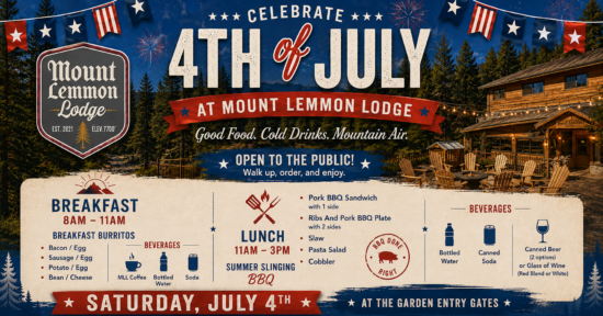 4th of July 2026 Mount Lemmon Lodge