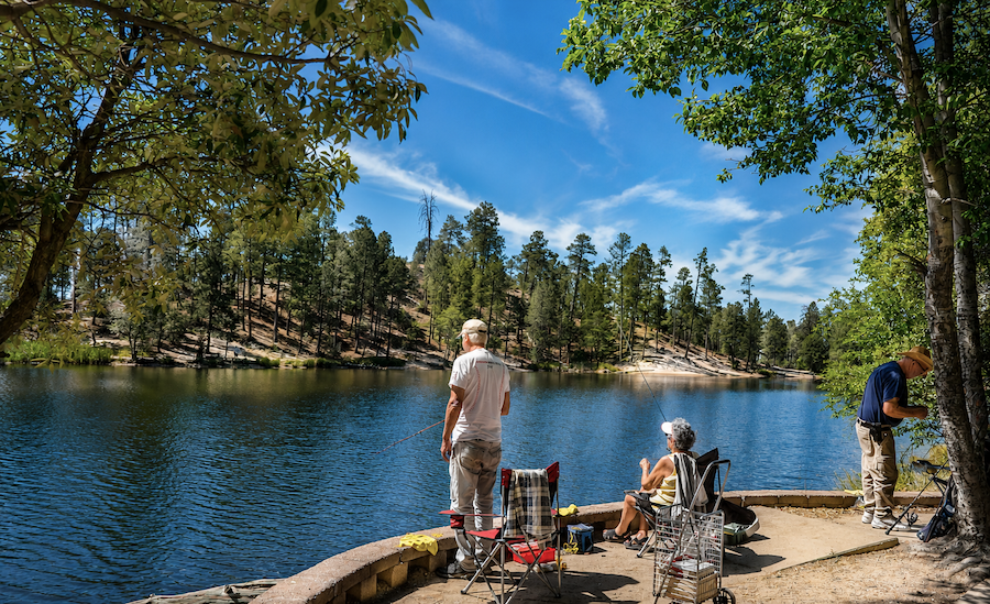 Fishing at Rose Canyon Lake