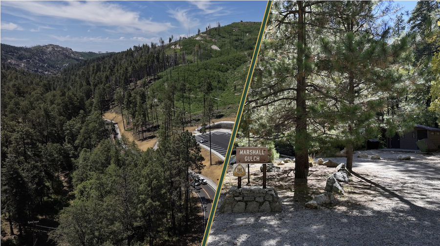 new summerhaven parking lot and marshall gulch project
