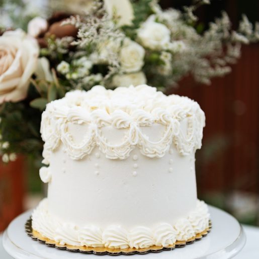 Casie + Austin Wedding Cake at Mount Lemmon Lodge